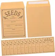GARIOUANS 100pcs Resealable Small Envelopes for Storage Lightweight Paper Packets for Collecting Vegetable Seeds Blank for Custom Labeling Self-Sealing Design