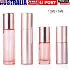 5/10ml Pink Rollerball Roll On Bottle Glass Essential Oil Empty Perfume Bottle