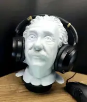 Albert Einstein Headphone Stand l Physics Scientist Bust l Gamer Headset Display