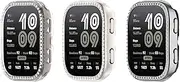3-Pack Applicable for Amazfit BIP 6 Protective Case for Bip 6 Single Row Diamond for A2435 Skeletonized Case (3PA)