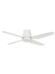 Aria 122cm CTC Fan with LED Light in White