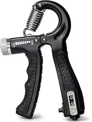 DMI Compact Hand Exercise Grip Strengtheners with Adjustable Weight Resistance from 10-130lbs, Grip Tracker keeps Track of Number of Squeezes, FSA & HSA Eligible, Set of 2