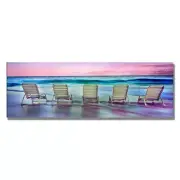 Party of 5 Canvas Art by Preston, 12" x 32"