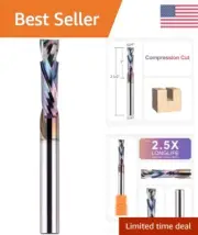 Compression Router Bit - 1" Cutting Length - Coated Carbide - Woodworking Tool