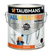 taubmans 2l white low sheen all weather exterior paint