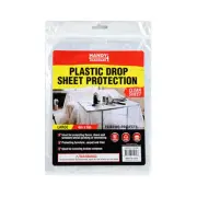 Plastic Drop Sheet Clear Reusable Strong Durable 6m x 4m Handy Hardware® 4MX6M