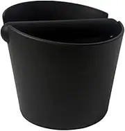 Coffee Grounds Powder Bucket Large Capacity Coffee Knock Box 5inch Shock-Absorbent Durable Barista Style Espresso Knock Bin Coffee Dump Bin Coffee Grounds Container Knock Box Black