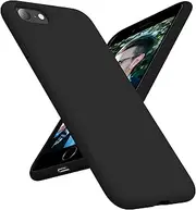 OTOFLY iPhone SE Case,iPhone 8 Case,Ultra Slim Fit Phone Cases Liquid Silicone Cover with Full Body Soft Bumper Protection Anti-Scratch Shockproof Case Compatible with iPhone SE/8/7 4.7 inch Black