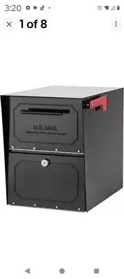 Architectural Mailboxes 6200B-10 Oasis Classic Locking Post Mount Parcel Mailbox