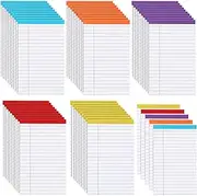 Yeaqee 50 Pcs 5 x 8 Inch Lined Legal Pads Rainbow Ruled Legal Pad 30 Sheets Wide Lined Legal Ruled Perforated Notepads To Do List Notepad Lined Writing Note Pads for Work and College Office Business