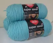 Lot of 3 ~ Red Heart Super Saver Yarn ~ ARUBA SEA ~E300-505