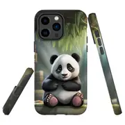 For iPhone 14 Pro Tough Protective Cover, Happy Panda
