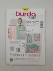 Burda Sewing Pattern 9479 Infant Accessories Pattern Size 4 Styles NEW