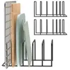 Cutting Board Organizer,Holds 6 Small Boards,Cutting Board Holder Rack 2 Black