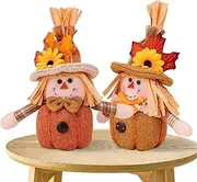 Thanksgiving Gnomes Decorations,Thanksgiving Gnomes | 2 Pieces Maple Gnome,Handmade Autumn Harvest Gnome Plush with Thanksgiving Leaves Ornaments