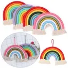 Multicolor Crafts Decoration Tassel Rainbow Tapestry Wall Hanging Macrame