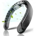 New Quad-core USB Neck Fan Turbine Vaneless Design Easy Control 4000mah Digital