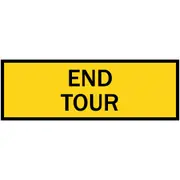 Boxed Edge Sign - End Detour - 1200x600mm