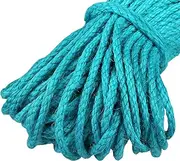 5mm Jute Rope, 10m Natural Twine String Thick Garden Twine Hemp Rope Hessian Craft String for DIY Cat Scratcher, Decorative Crafts, Gardening, Bundling, Gift Package (Light blue)