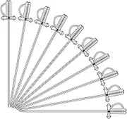 Sword Shape Fruit Sticks Cocktail Pick Stainless Steel Bar Tools Drink Stirring Sticks(10PC)