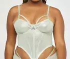 Savage x Fenty Rihanna Going Platinum Mesh Bustier Green Mist ( XS )