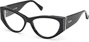 [MaxMara] MM5174 001 Shiny Black 55/15/135 Women's Glasses, 001 Shiny Black, 55/15/135