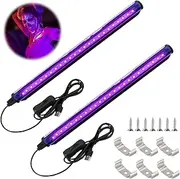 Uv Light, 2 Black Light 5W, LED Uv Light, Uv LED, Tube Light Black Uv LED USB Port, Party Light, Black Light Bar Ultraviolet Lamp for Halloween Party Glow Fluorescent Painting