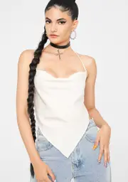 Typical Thing Cowl Neck Open Back Top
