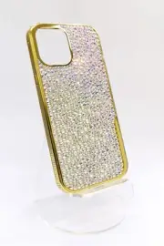24K GOLD Apple iPhone 15 Pro, 15 Pro Max SWAROVSKI CRYSTAL WITH SIDE LOGO