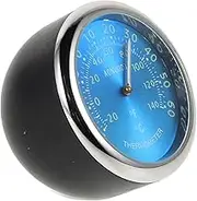 EXAOMBLE Car Thermometer with Luminous Mini Clock Electronic Temperature Monitor for Vehicle Interior Blue Glow The Dark Display Real Cabin Climate Tracker