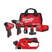 Milwaukee Planer + Drill + Impact Driver Combo Kit 12V Li-Ion Brushless Cordless