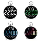Multi-functional Electronic Alarm Clock Round Digital LED Clocks for Bedroom