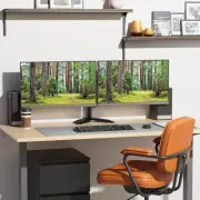 Free Standing Dual LCD Monitor Fully Adjustable Desk Mount Fits 2 Screens