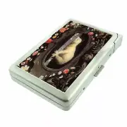 Renaissance Lamb Cigarette Case with Built in Lighter Metal Wallet