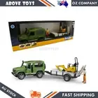 Bruder 1:16 Land Rover Defender & 1 Axle Trailer JCB Micro Excavator Toy Model