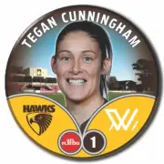 2023 AFLW S7 Hawthorn Player Badge - CUNNINGHAM, Tegan