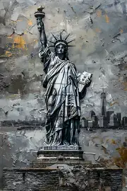 5D Diamond Painting Abstract Statue of Liberty Kit