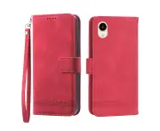 Flip Leather Wallet Case for Samsung Galaxy A22e 5G - Red