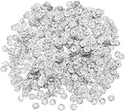uxcell Loose Sequins 2200 Pcs 8MM Laser Cup Embroidery Sequins Spangles for Jewelry Making Crafts Sewing, Silver