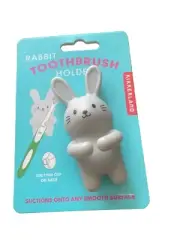 NEW Kikkerland Rabbit Bunny Suction Cup Toothbrush Holder KIDS KID child unisex