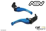 ASV Honda Monkey Z125 2022 F3 Short Blue Brake and Clutch Levers