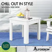 ALFORDSON Wooden Side Desk Coffee Table Outdoor Furniture Garden White