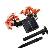 Solar String Lights 20 LED Outdoor Waterproof Simulation Bee Garden Decoration (Warm White)