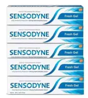 Sensodyne Toothpaste Fresh Gel for daily sensitivity protection (150 gm x 5)