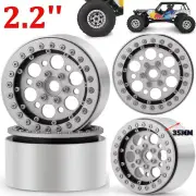 4pc 2.2" Metal Beadlock Wheel Rim For 1/10 Wraith AX10 D90 TRX-4 RC RR10 Crawler