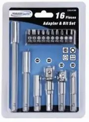 BEST DEAL TorqueSmith 16 piece Drive Bit And Socket Adapter Set 1/4" Hex