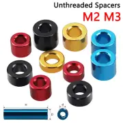M2 M3 Colour Aluminum Bushing Gasket Round Sleeve Unthreaded Spacers Standoffs
