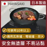 在飛比找momo購物網優惠-【日本 HAYASAKI早崎】燒烤肉 無塗層鐵烤盤 露營使用