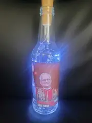 POPE LEO XIV COLLECTIBLE LIGHTED BOTTLE WITH LED CORK LIGHTS NIGHTSTAND,...
