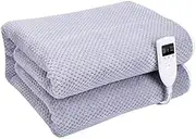 Electric Blanket Heated Blanket Electric Blanket Dual Control Heated Mattress Cover Built in Advanced Overheat Protection System with 3 Heat Electric Heated Blanket Heated Throw Blanket
